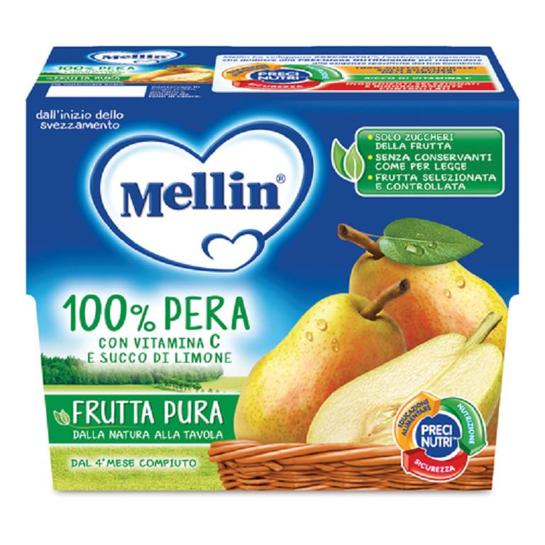 MELLIN FRUTTA PURA PERA 4X100G